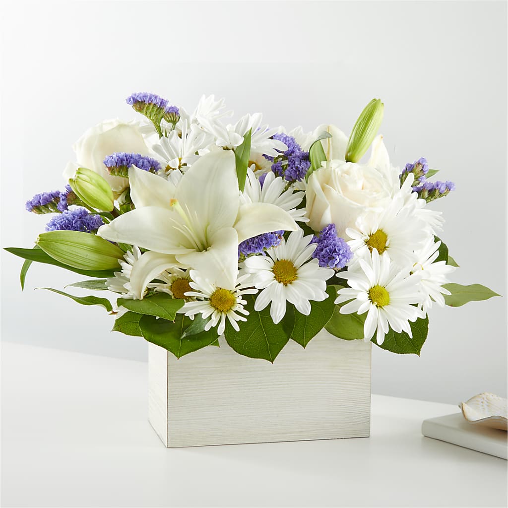 Beyond Blue Box Bouquet – Angelic Floral Studio, Rosemead CA
