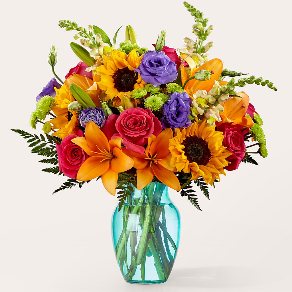 Double Rainbow Bouquet – Angelic Floral Studio, Rosemead CA