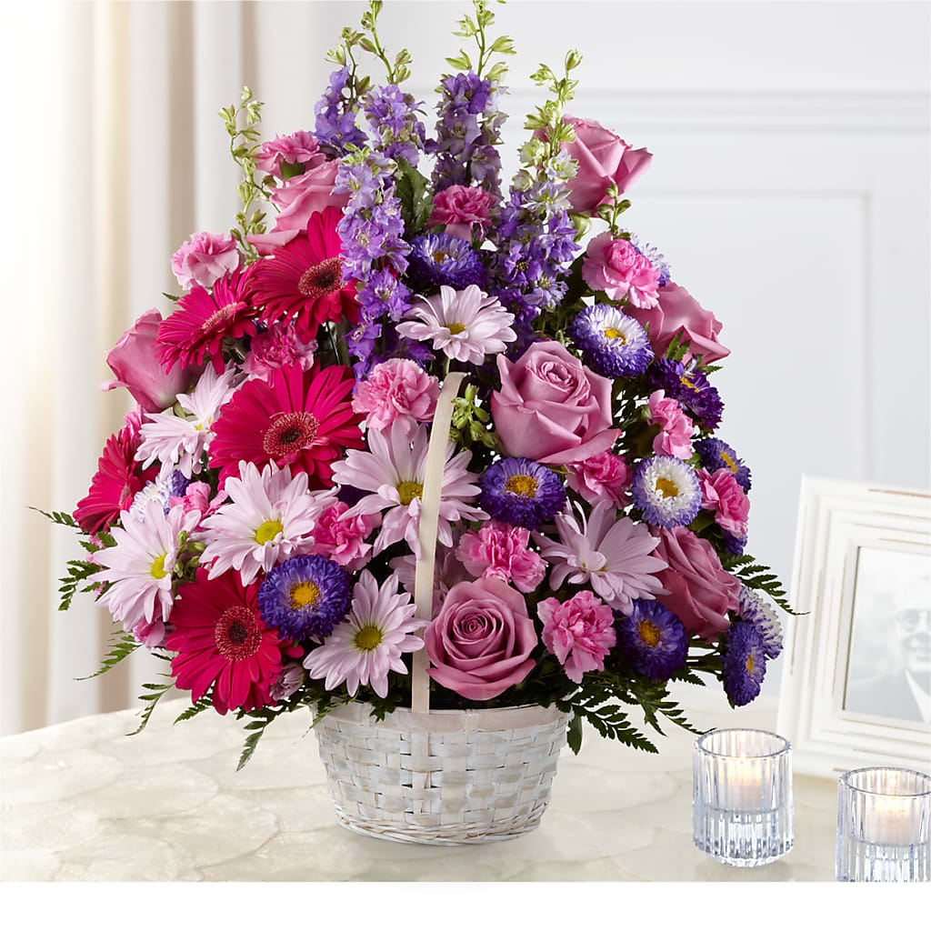 Pastel Peace Basket – Angelic Floral Studio, Rosemead CA