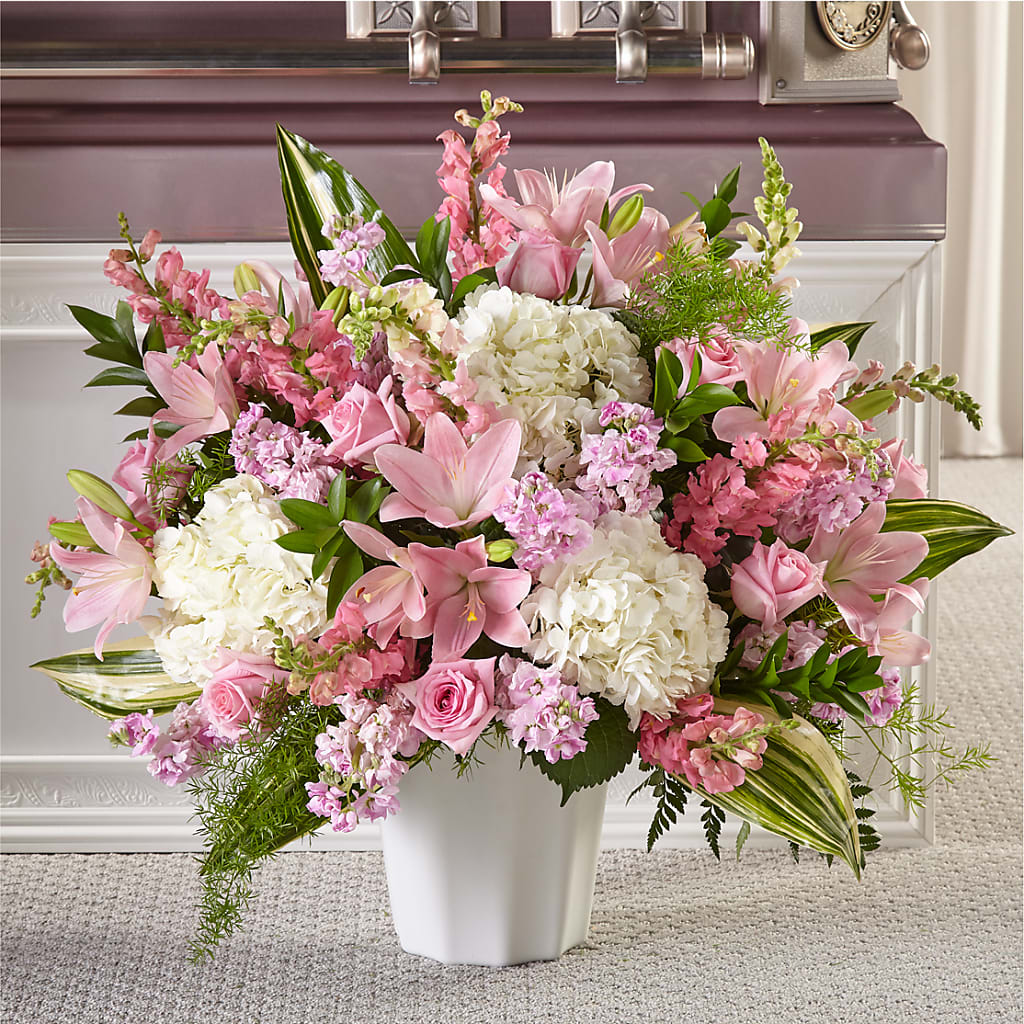 Simply Serene Floor Basket – Angelic Floral Studio, Rosemead CA