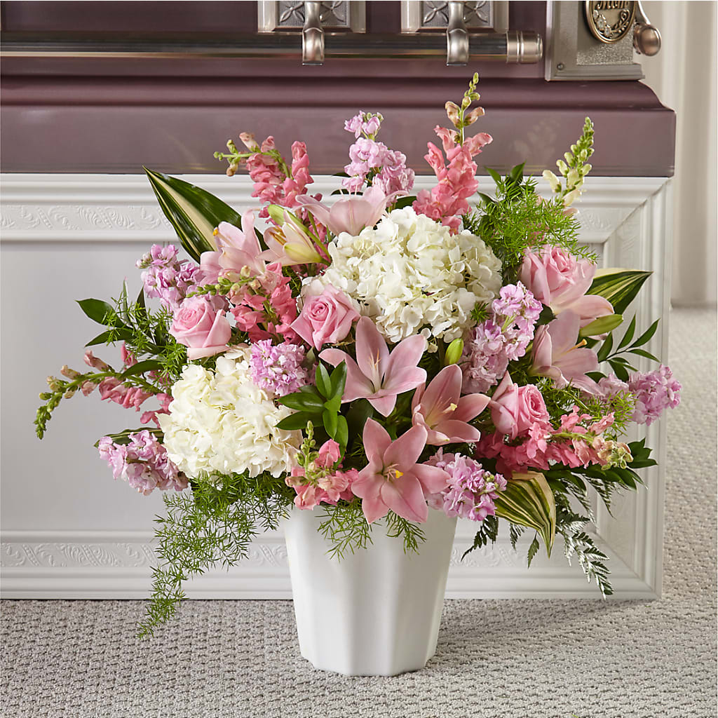Simply Serene Floor Basket – Angelic Floral Studio, Rosemead CA