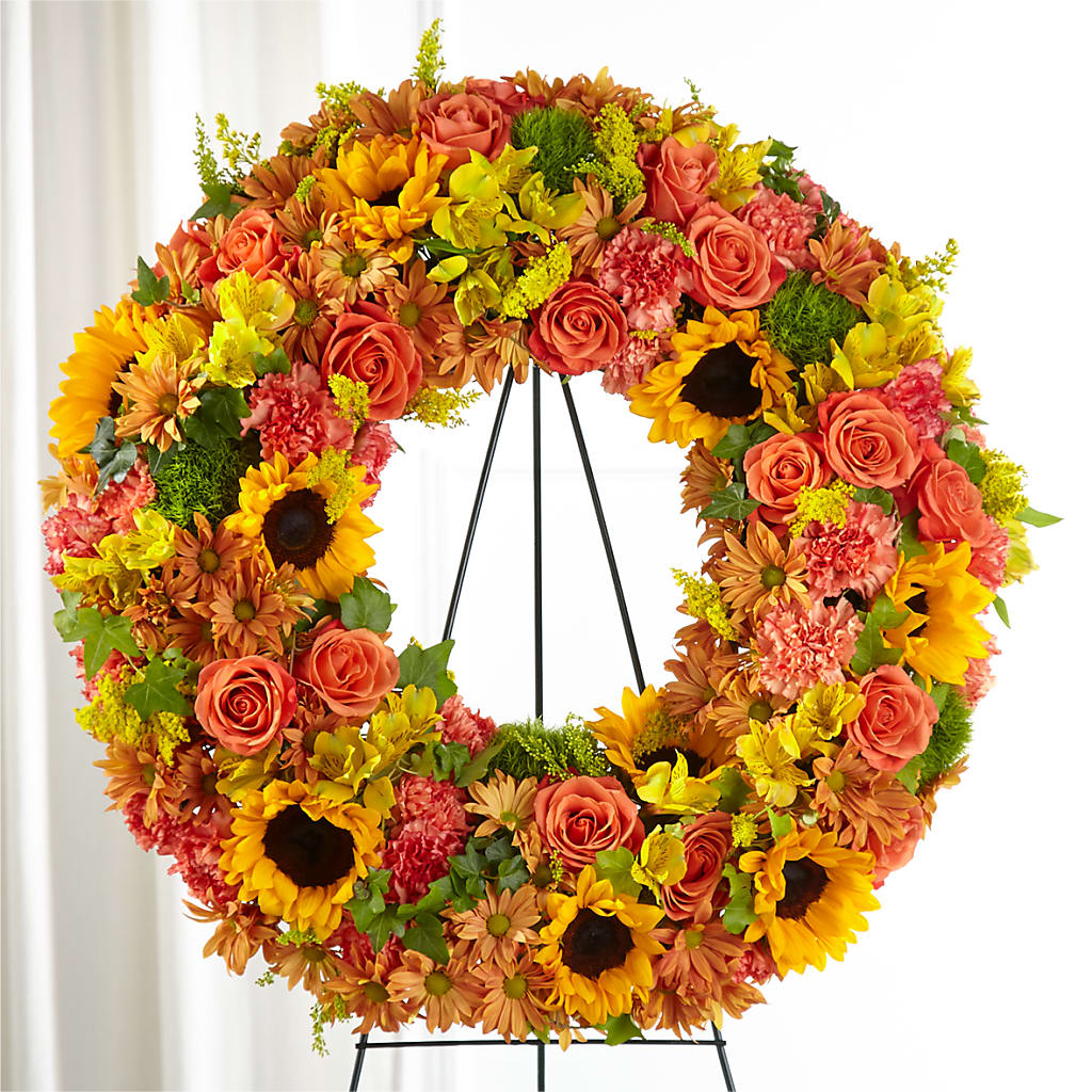 Autumnal Memories Wreath (Standard) – Angelic Floral Studio, Rosemead CA