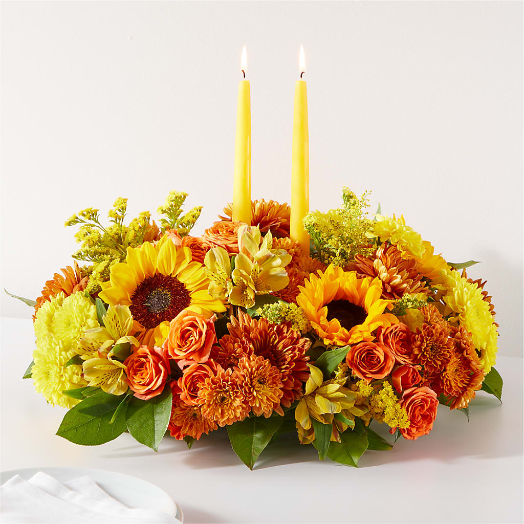 Autumn Harmony Centerpiece – Angelic Floral Studio, Rosemead CA