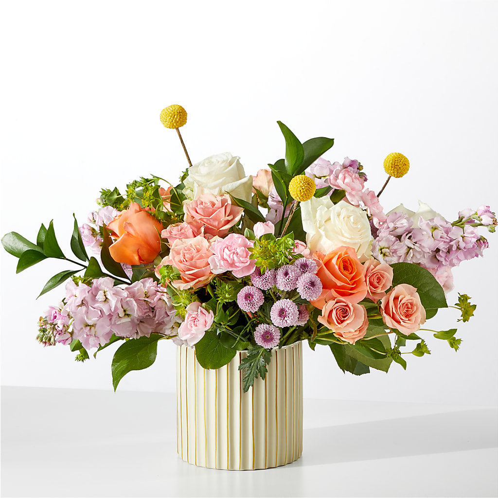 French Market Bouquet with Ivory Vase – Angelic Floral Studio, Rosemead CA