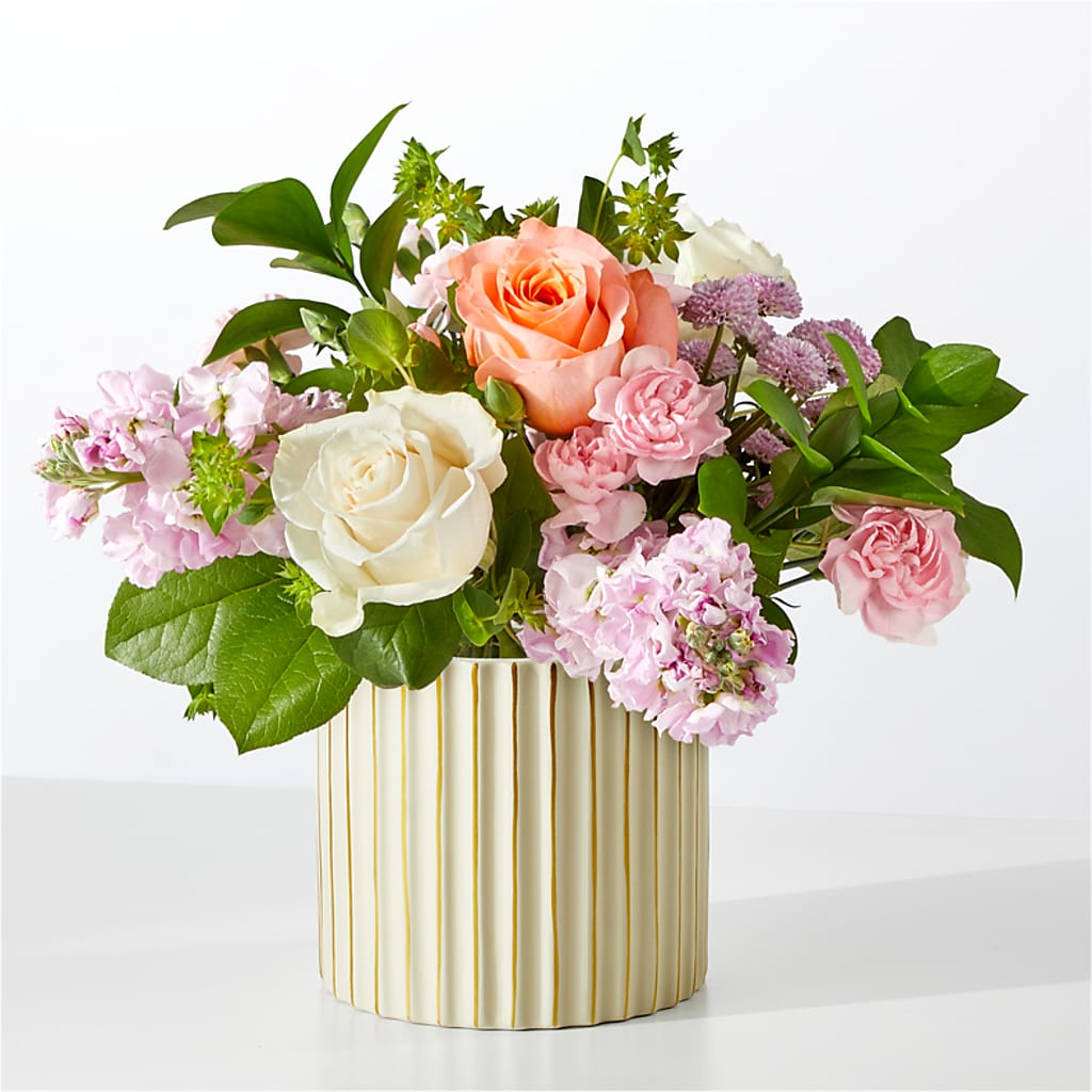 French Market Bouquet with Ivory Vase – Angelic Floral Studio, Rosemead CA