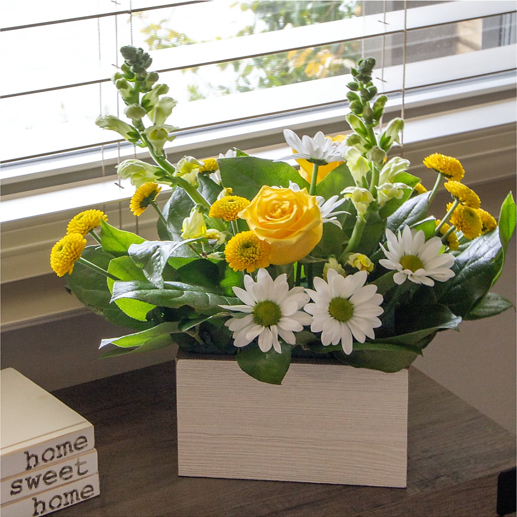 Sun Salutation Box Bouquet –  Angelic Floral Studio, Rosemead CA