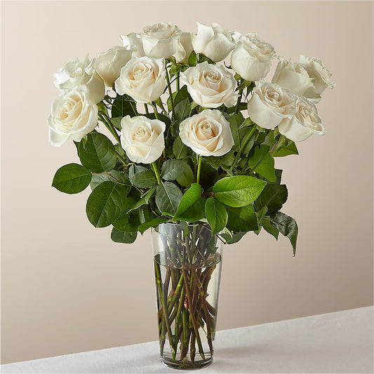 Long Stem White Rose Bouquet –  Angelic Floral Studio, Rosemead CA
