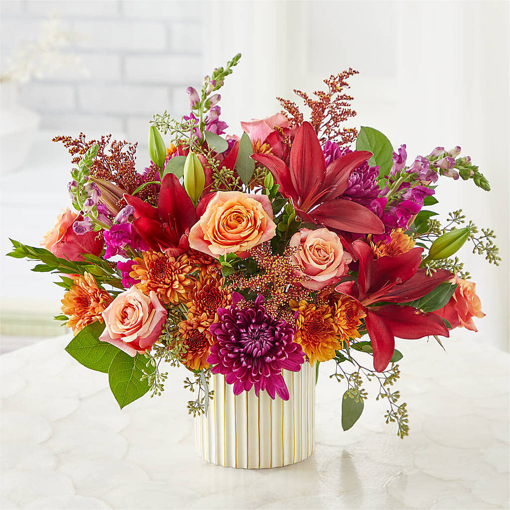 Burgundy Landscape Bouquet –  Angelic Floral Studio, Rosemead CA
