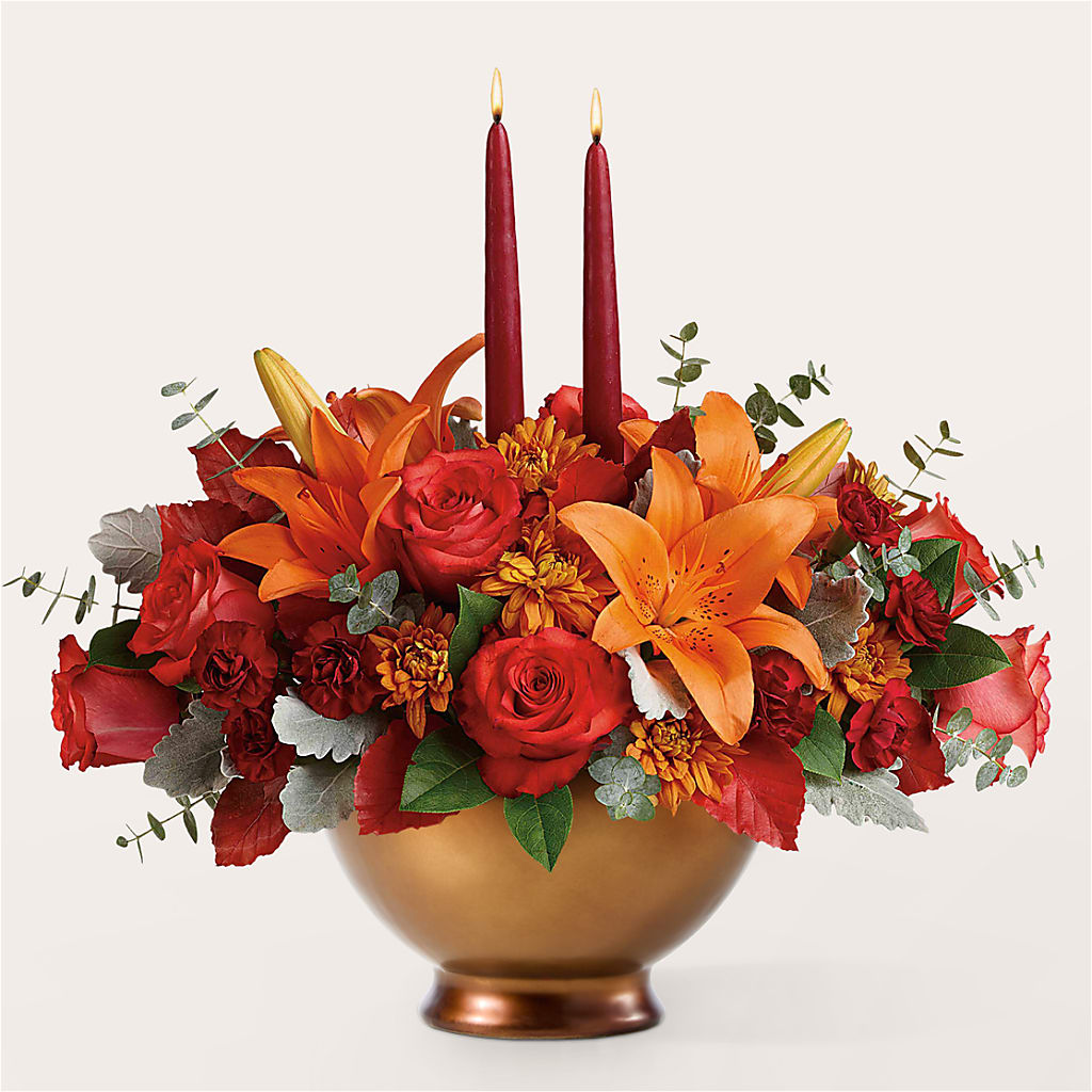 Fruits of Fall Centerpiece –  Angelic Floral Studio, Rosemead CA
