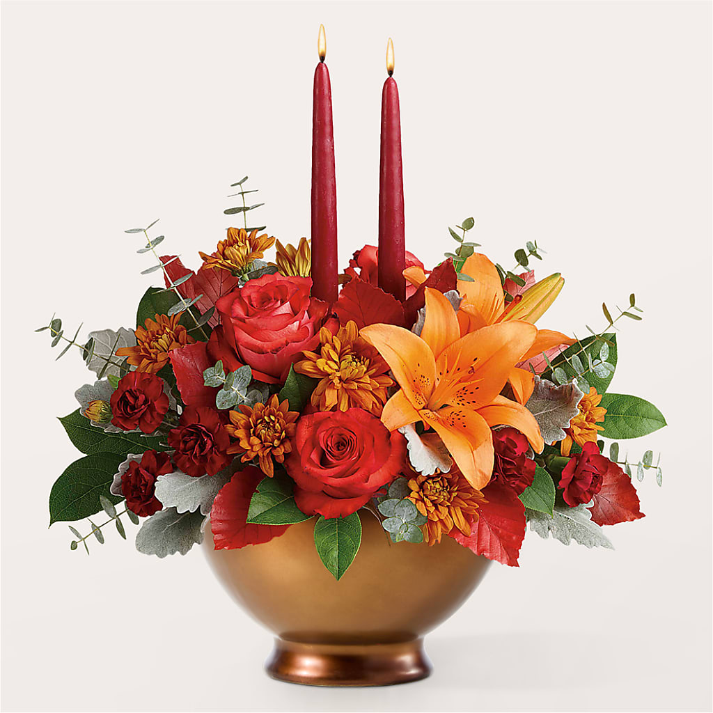 Fruits of Fall Centerpiece –  Angelic Floral Studio, Rosemead CA