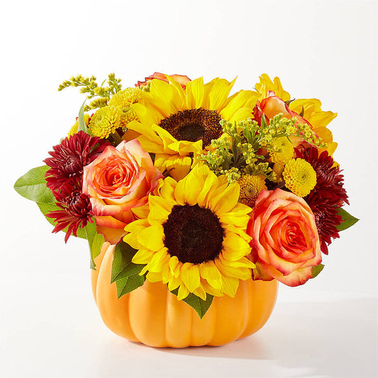 Golden Gourd Pumpkin Bouquet –  Angelic Floral Studio, Rosemead CA