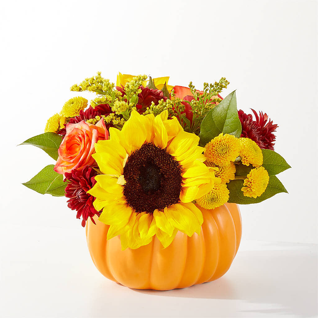 Golden Gourd Pumpkin Bouquet –  Angelic Floral Studio, Rosemead CA