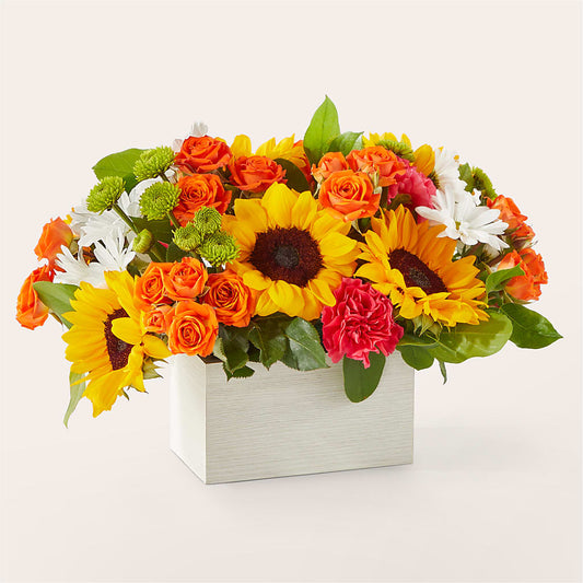 Sun-drenched Blooms Box Bouquet –  Angelic Floral Studio, Rosemead CA