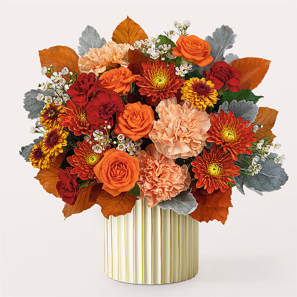 Merlot Bouquet with Ivory Vase –  Angelic Floral Studio, Rosemead CA
