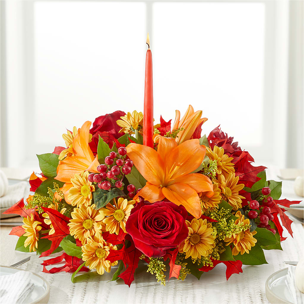 Autumn's Embrace Centerpiece –  Angelic Floral Studio, Rosemead CA