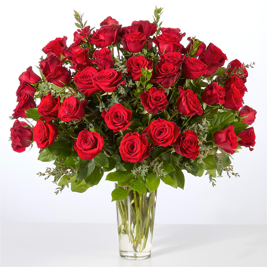 Forever Yours Fifty Stem Red Rose Bouquet –  Angelic Floral Studio, Rosemead CA